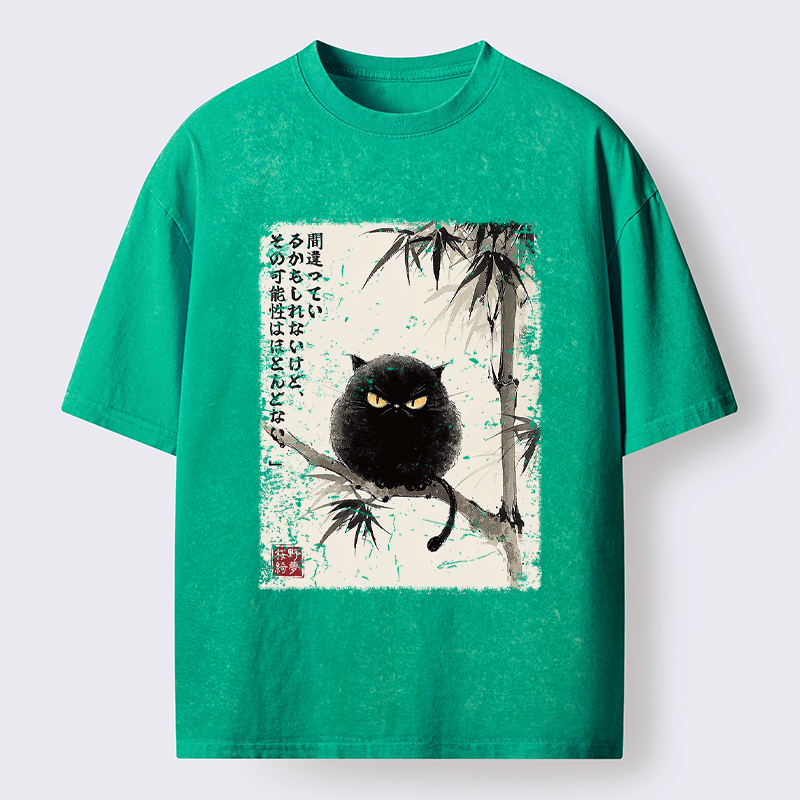 Washed cotton t-shirt for daily wear