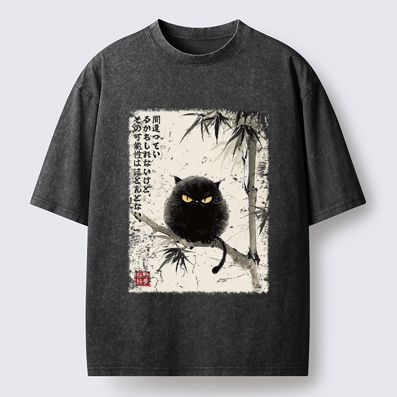 Washed cotton t-shirt for daily wear