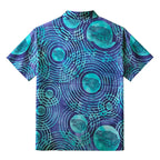 Japanese Frog Button-up Shirt for Summer Vacation