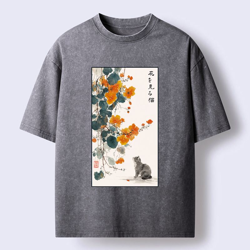 Vintage Washed Cat T-Shirt Best Seller