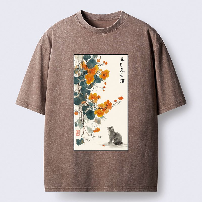 Vintage Washed Cat T-Shirt Best Seller