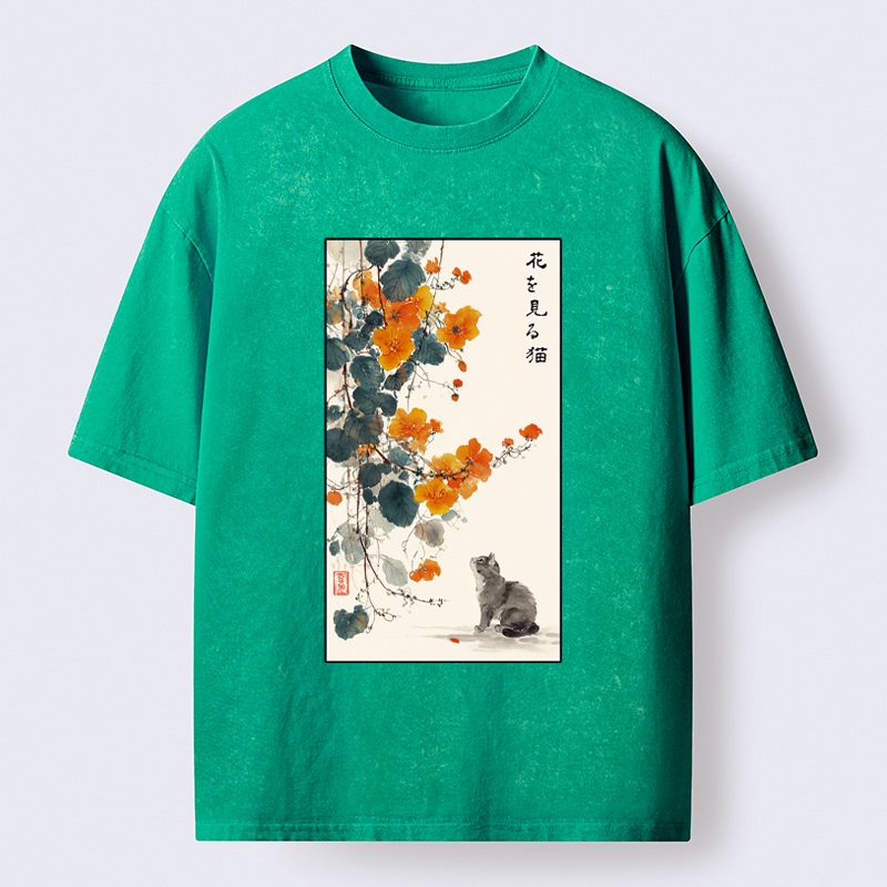 Vintage Washed Cat T-Shirt Best Seller