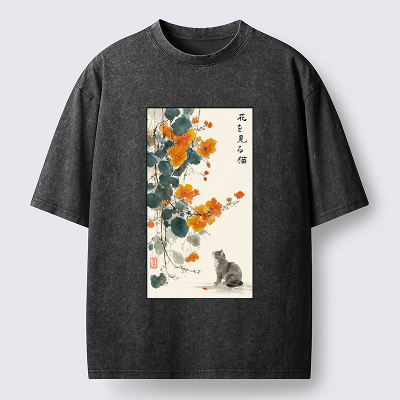 Vintage Washed Cat T-Shirt Best Seller