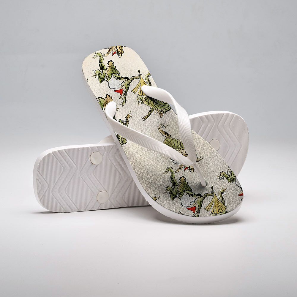 Kyoto Lion Frog Dance Flip Flops for Summer