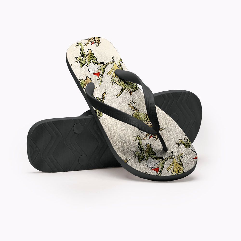 Kyoto Lion Frog Dance Flip Flops for Summer