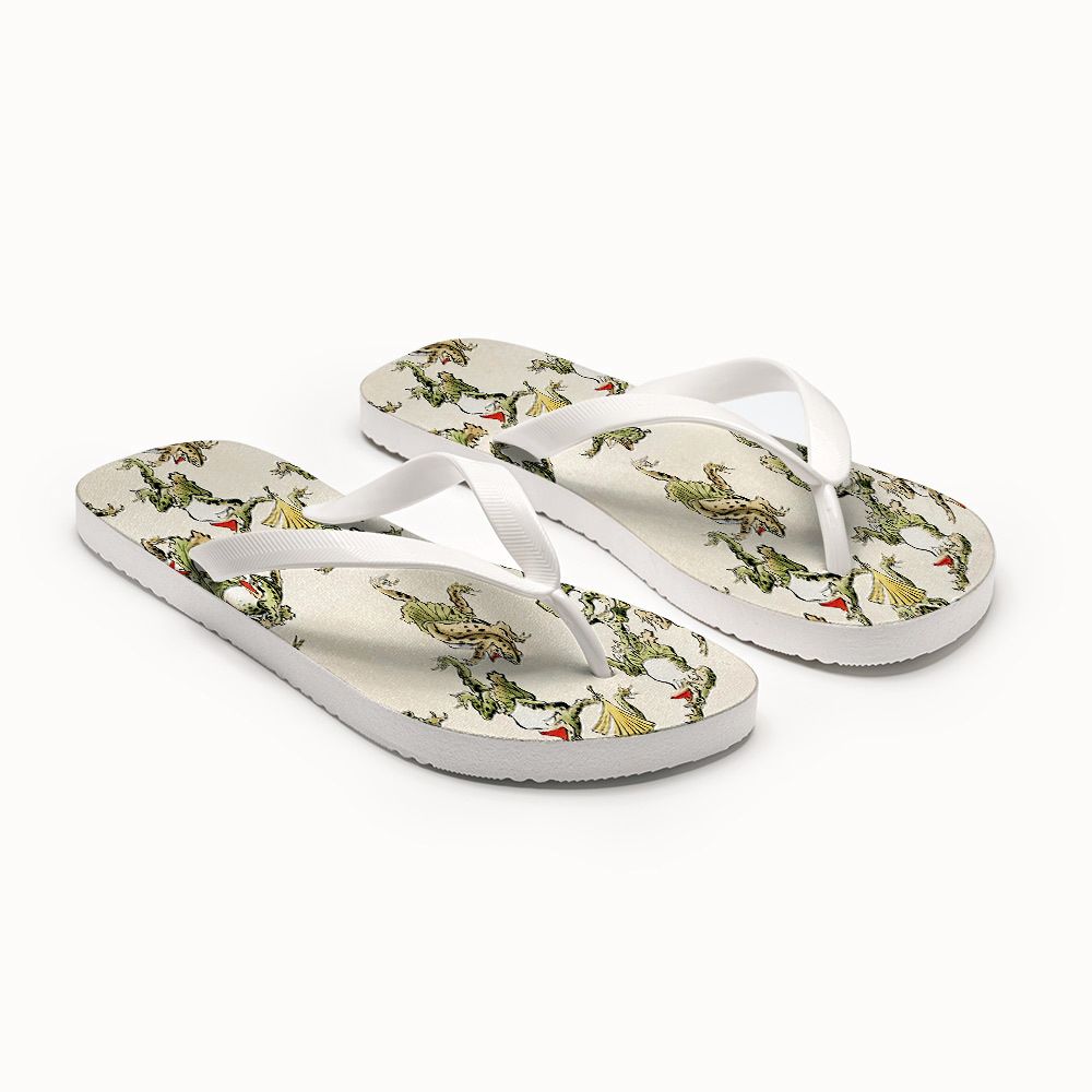 Kyoto Lion Frog Dance Flip Flops for Summer