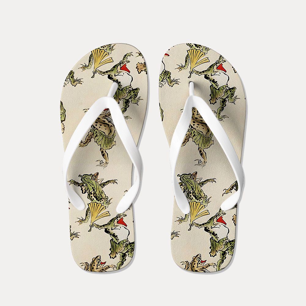 Kyoto-Lion Frog Dance Flip Flops