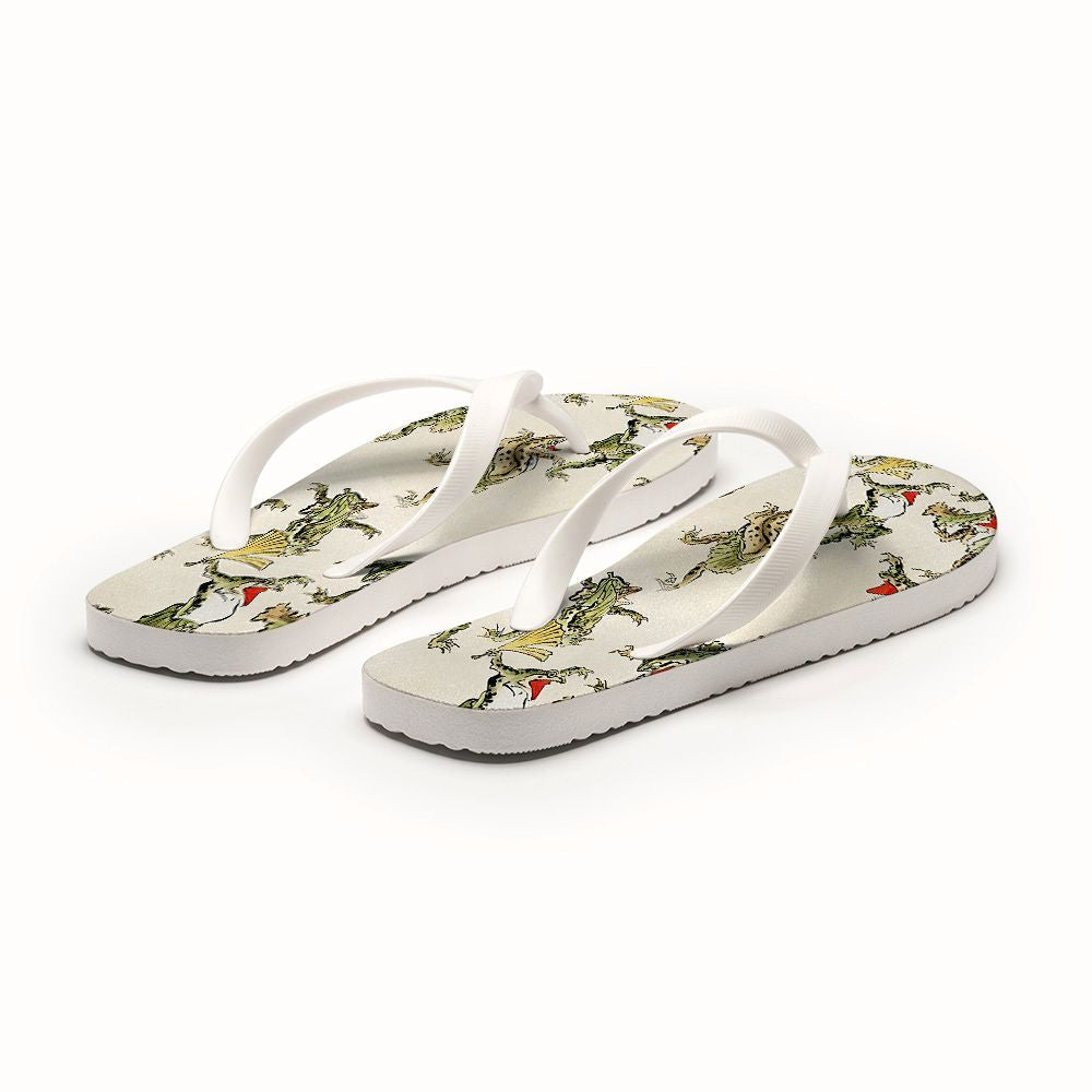 Kyoto Lion Frog Dance Flip Flops for Summer