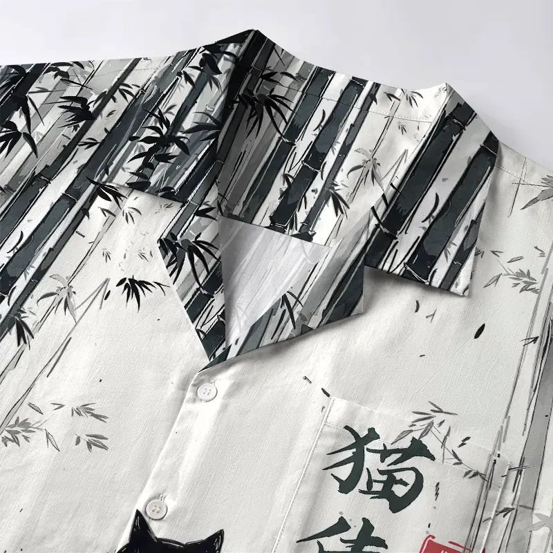Vintage Ukiyo-e Cat Hawaiian Shirt Trending