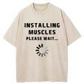 Kyoto-Lion Installing Muscles Washed T-Shirt