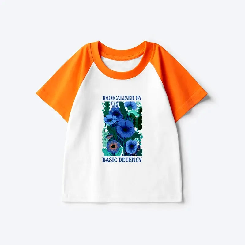 Kyoto-Lion kids raglan t-shirt for daily wear