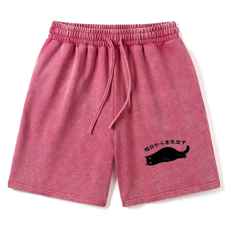 japanese washed shorts for urban streetwear