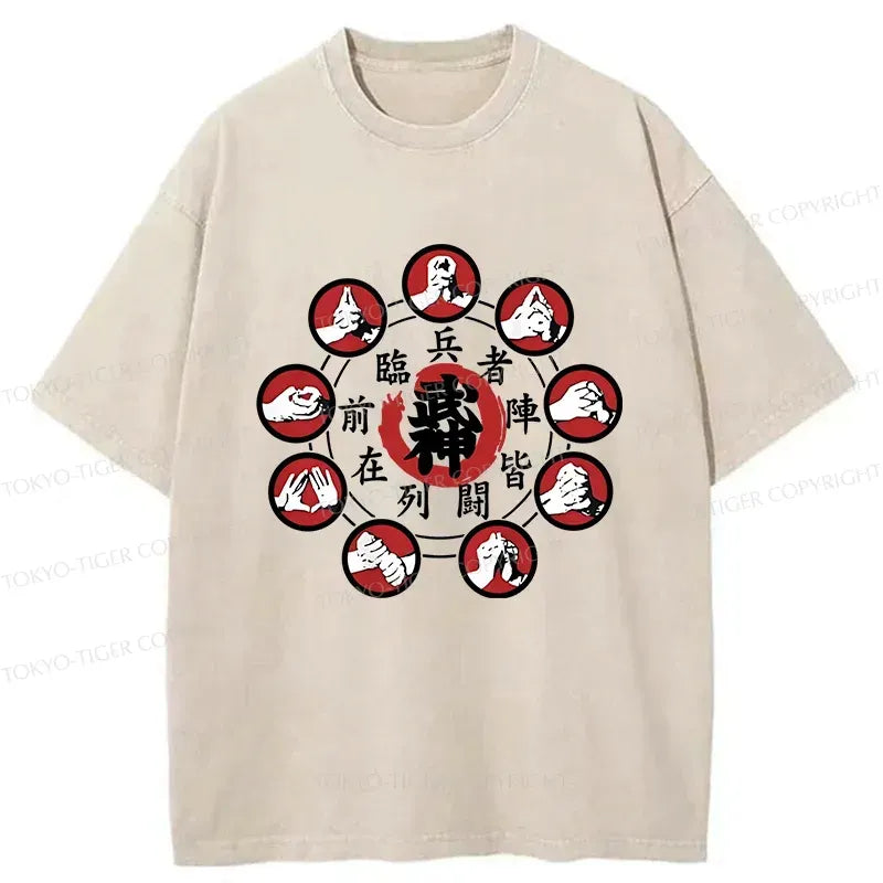 Kyoto-Lion Traditional Ninjutsu Washed T-Shirt
