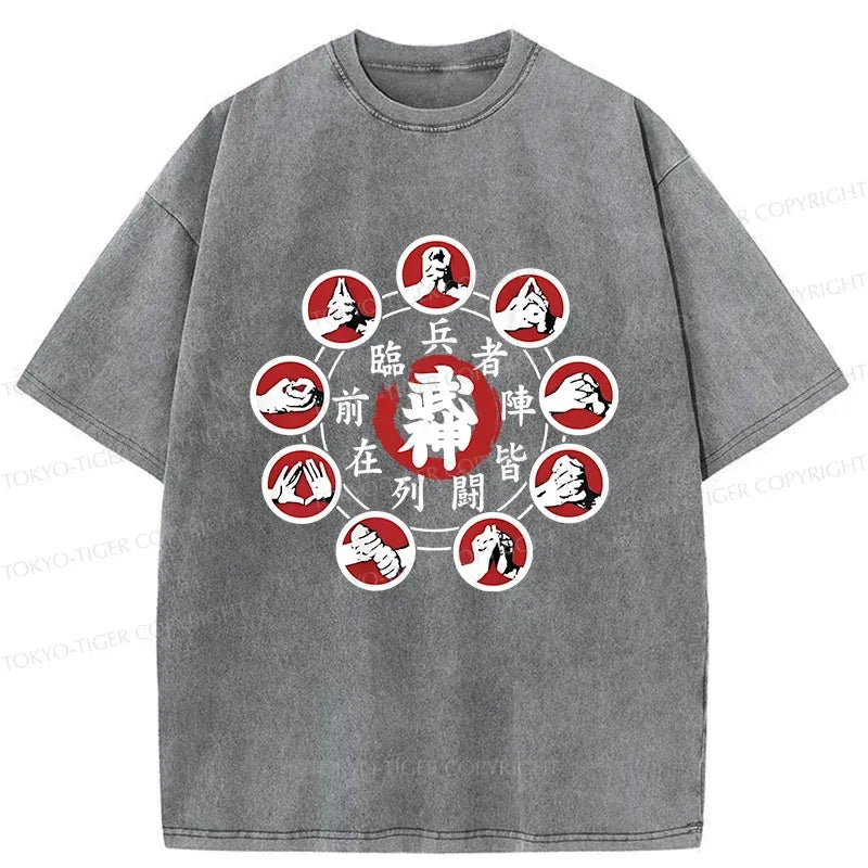 Kyoto-Lion Traditional Ninjutsu Washed T-Shirt