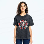 Unisex Washed Cotton T-Shirt for Summer Vacation
