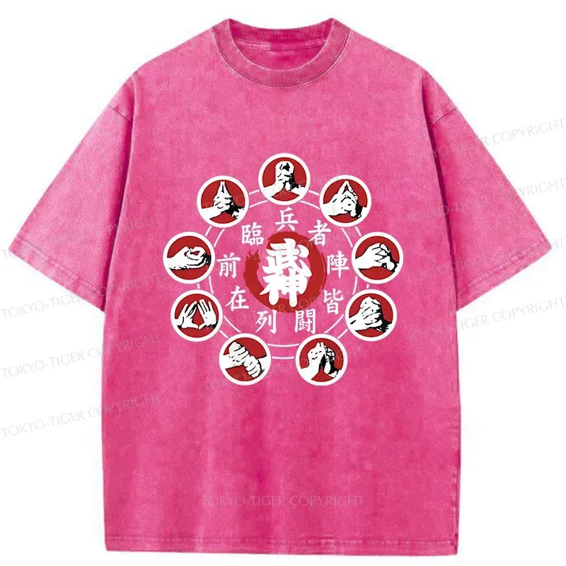 Kyoto-Lion Traditional Ninjutsu Washed T-Shirt