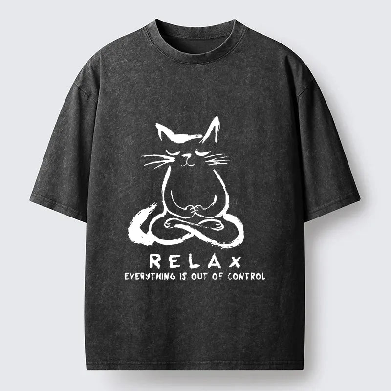 Funny Zen Cat Meme T-Shirt for Daily Wear