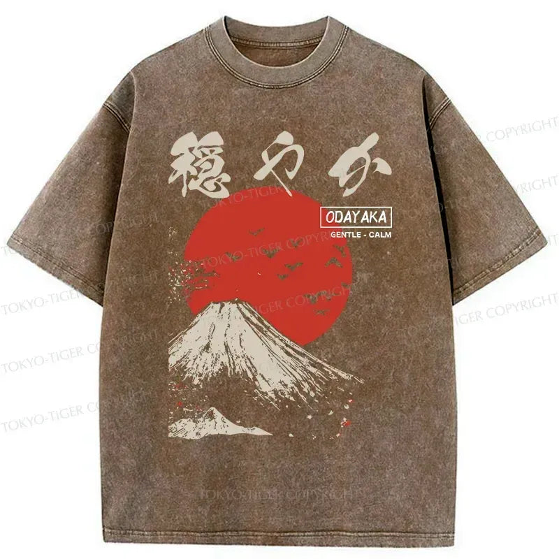 Retro Mount Fuji T-Shirt Free Shipping