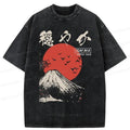 Retro Mount Fuji T-Shirt Free Shipping