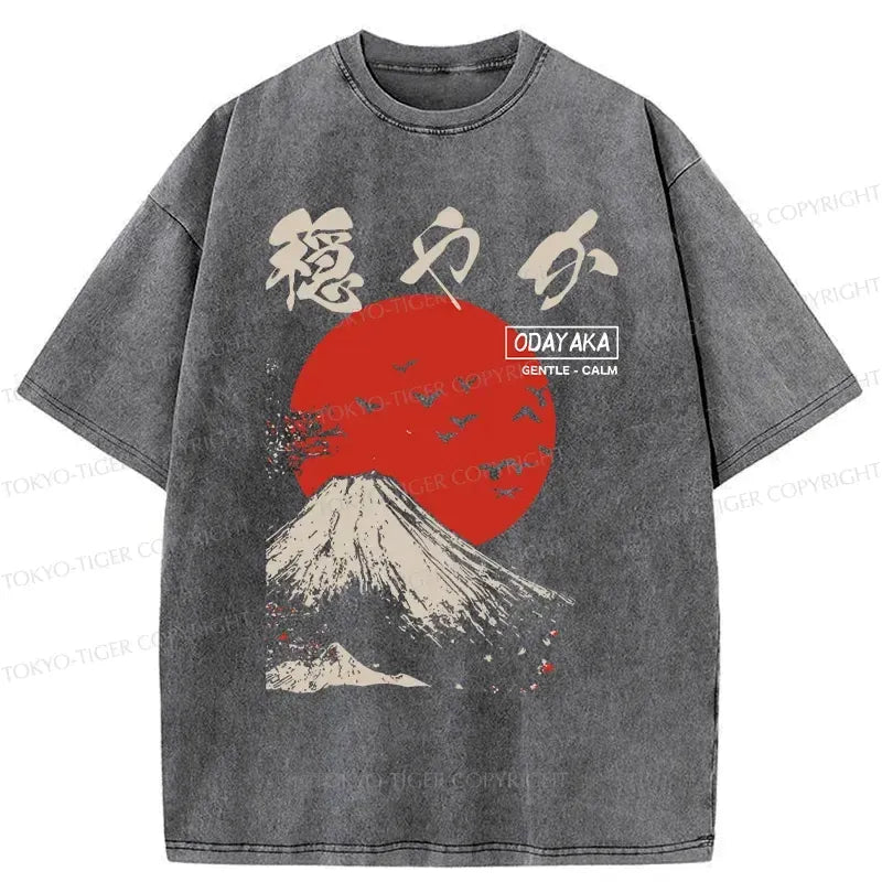 Japanese Washed T-Shirt for Daily Wear
