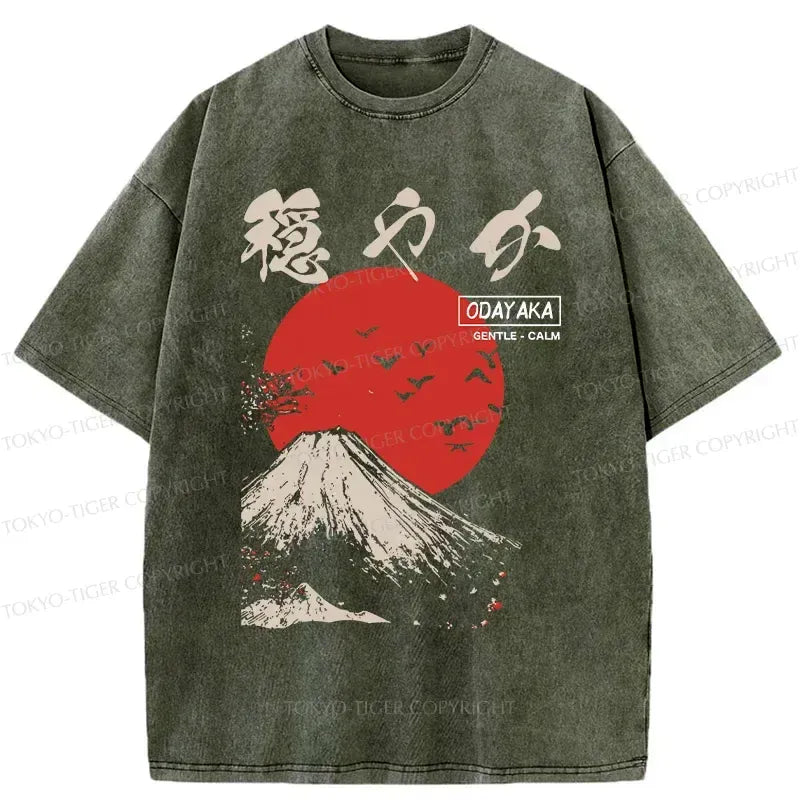 Japanese Washed T-Shirt for Daily Wear
