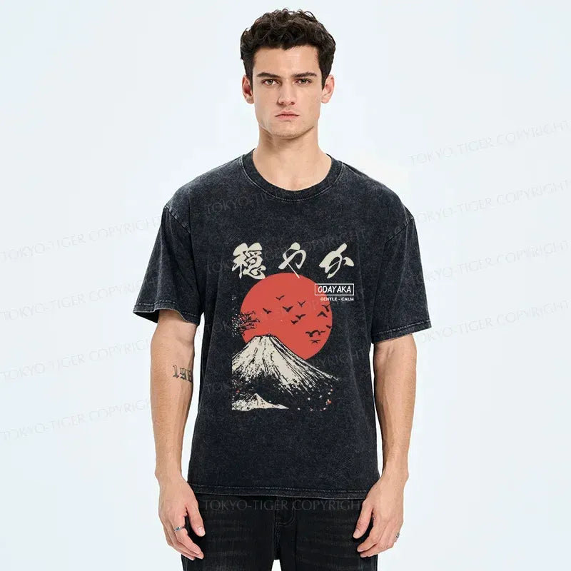 Japanese Washed T-Shirt for Daily Wear