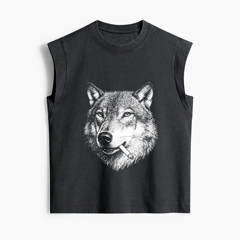 Funny Wolf Meme Tank Top for Women