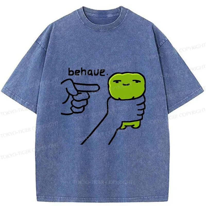 Japanese Washed Frog T-Shirt for Daily Wear