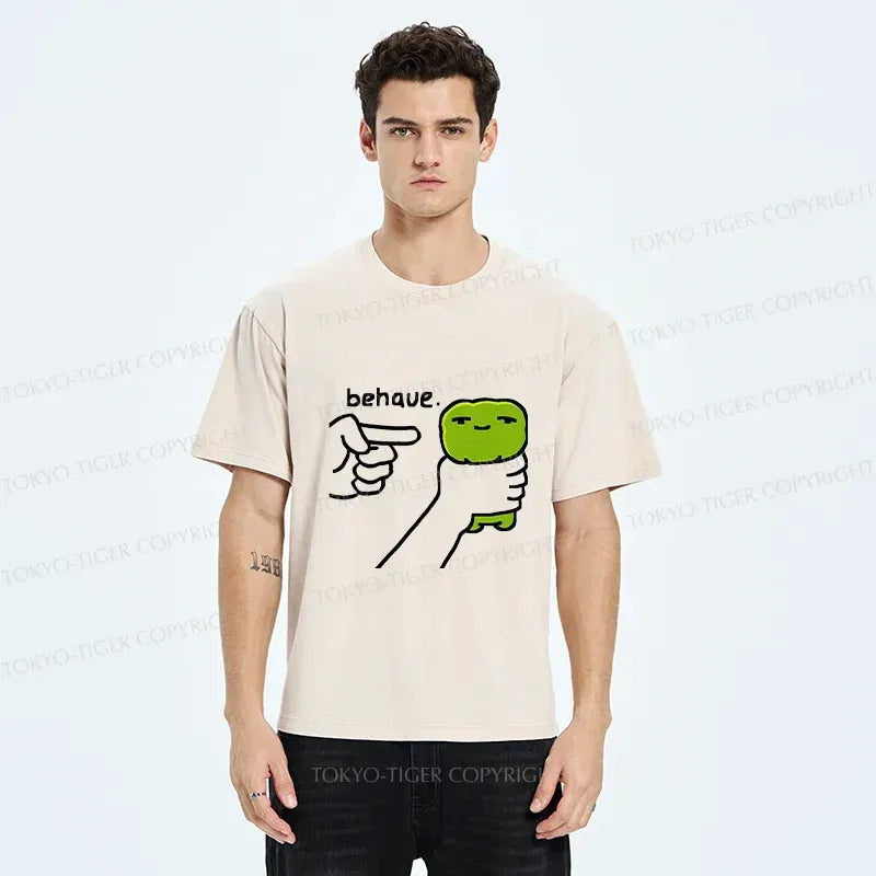Kyoto-Lion Squeezing Frog Washed T-Shirt