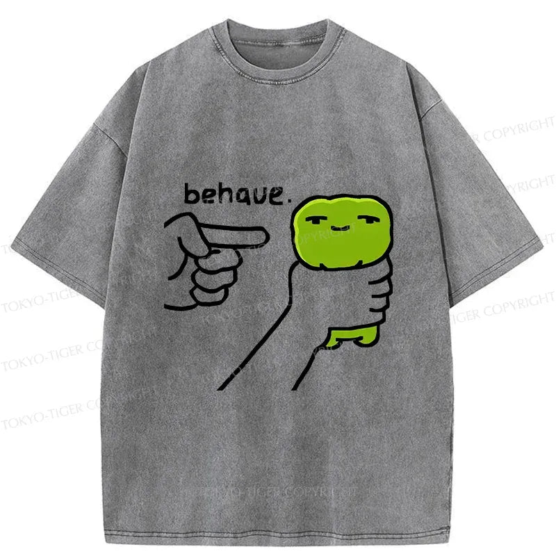 Japanese Washed Frog T-Shirt for Daily Wear