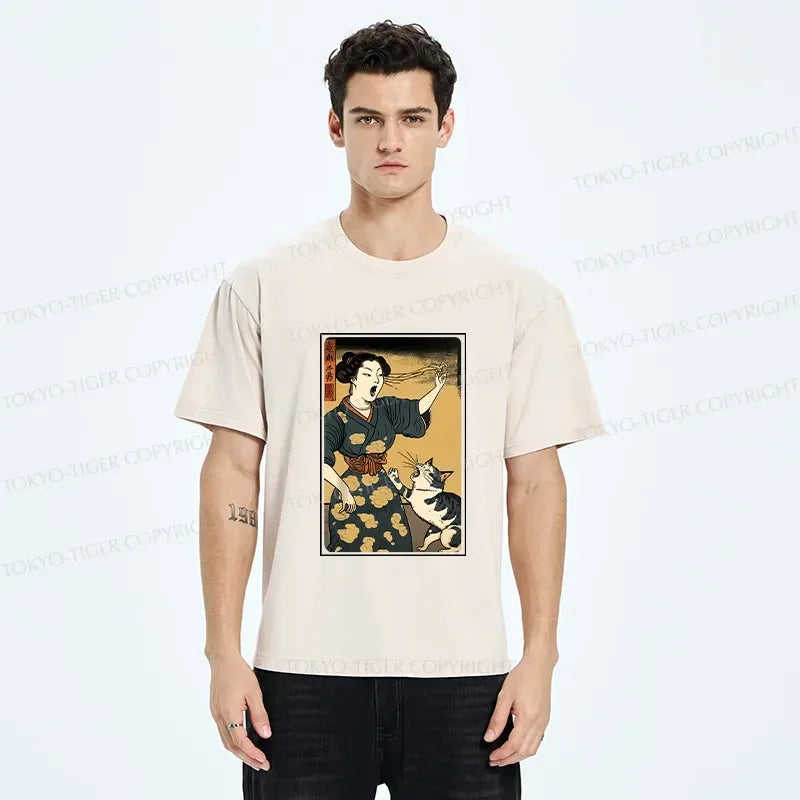 Unisex Funny Cat T-Shirt for Summer