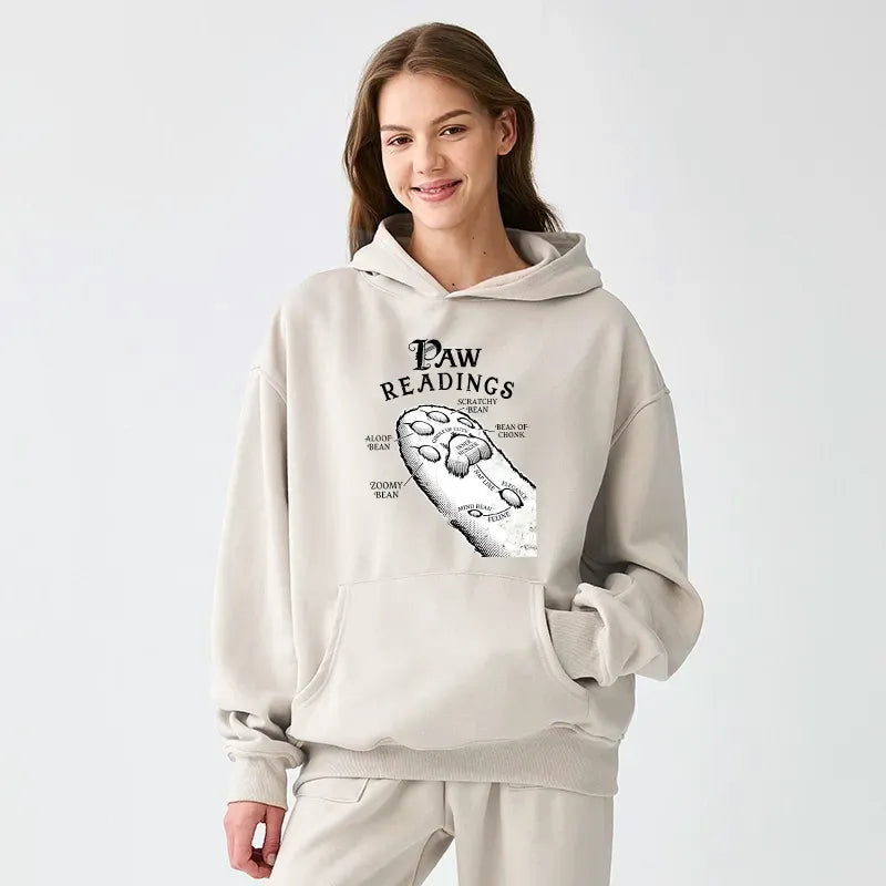 Kyoto-Lion Funny Cat Paws Adult Fleece Hoodie