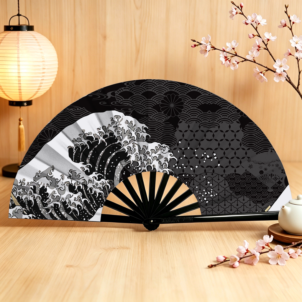 kyoto lion vintage hand fan on sale