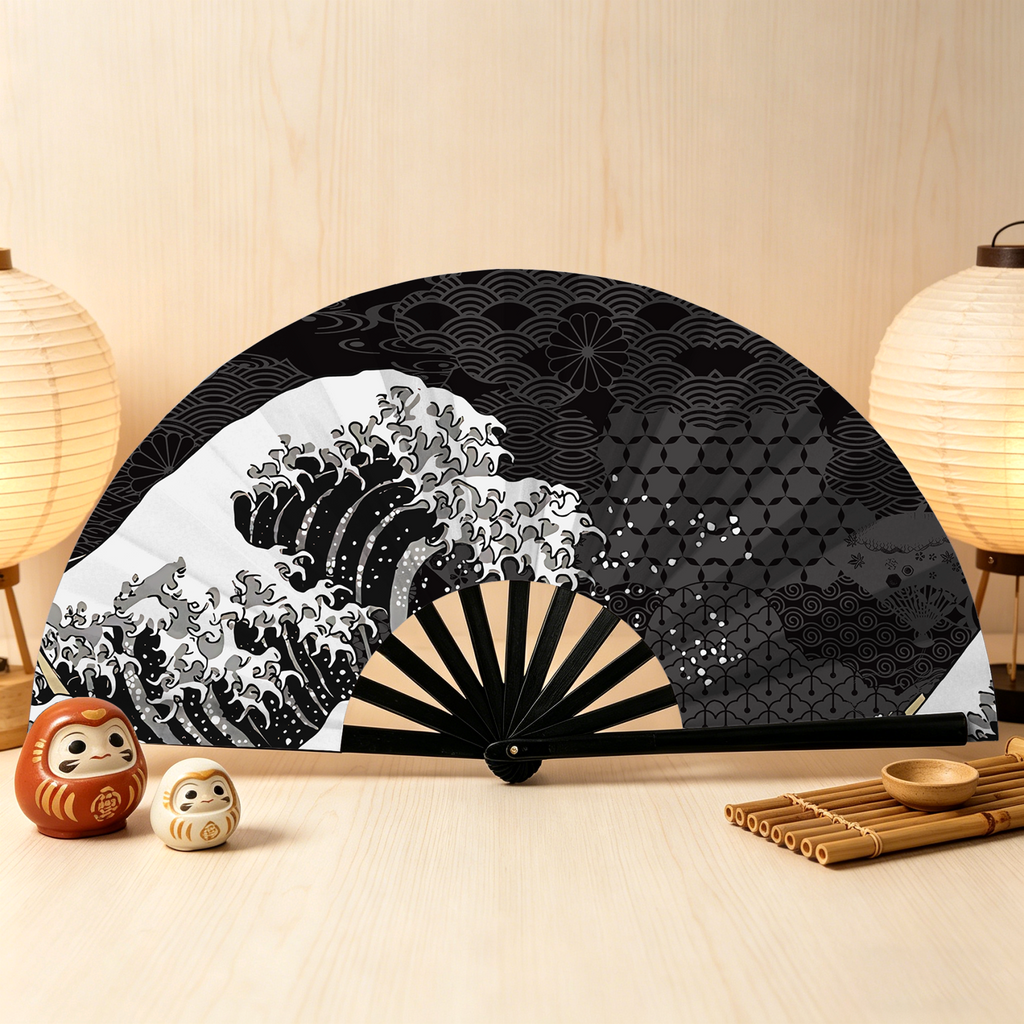 Kyoto-Lion Great Wave Off Fuji Hand Fan
