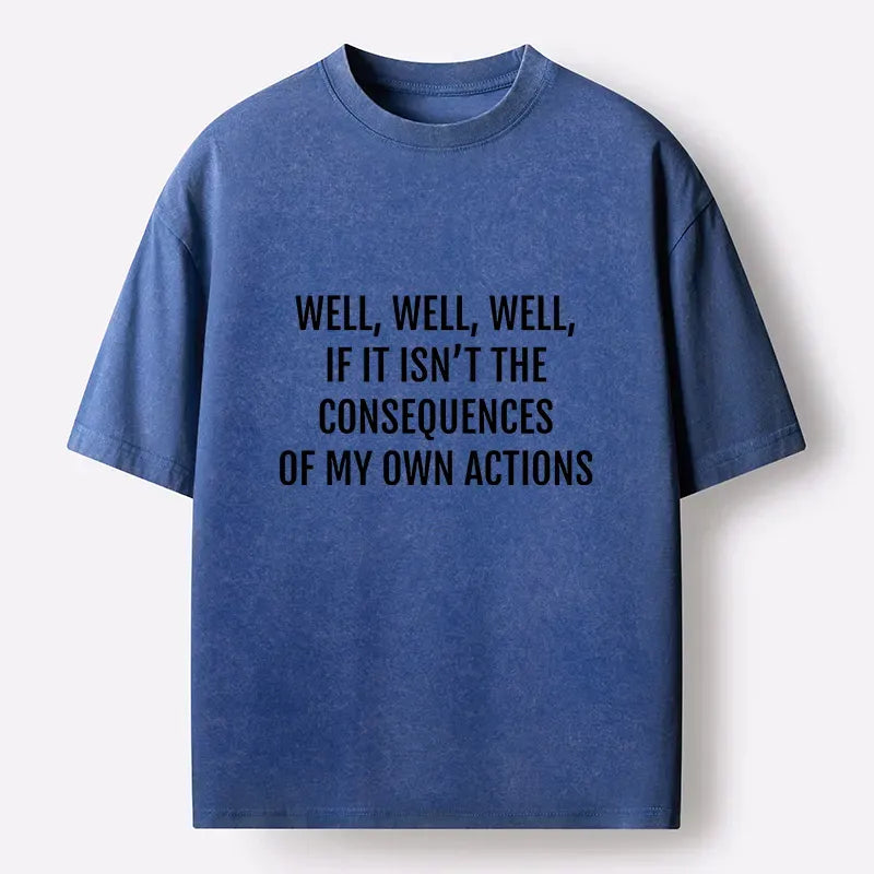 Washed Kyoto Lion T-Shirt for Vacation