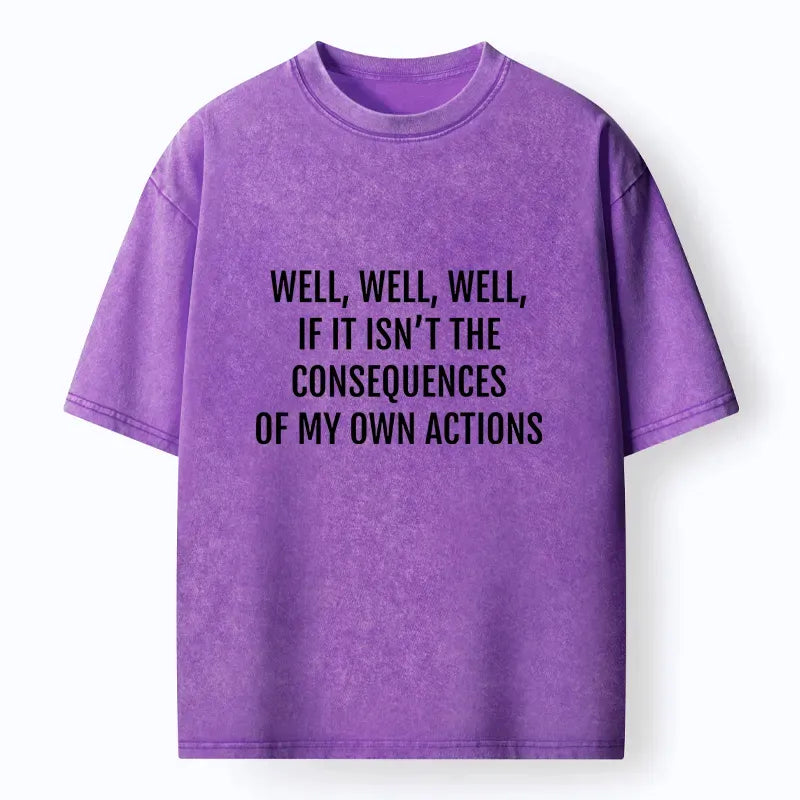 Kyoto-Lion Behavioral Consequences Funny Washed T-Shirt