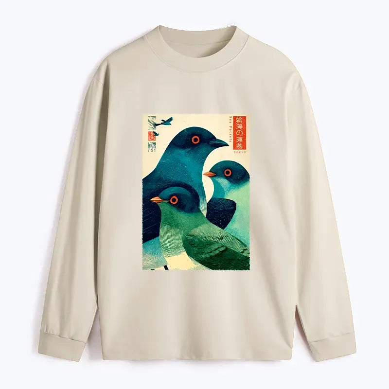 Kyoto-Lion Petrels Of The Painted Sea Classic Long Sleeve T-Shirt