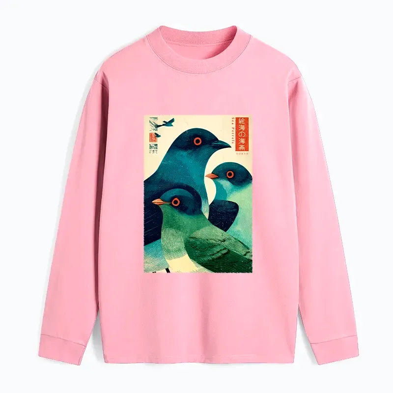 Kyoto-Lion Petrels Of The Painted Sea Classic Long Sleeve T-Shirt