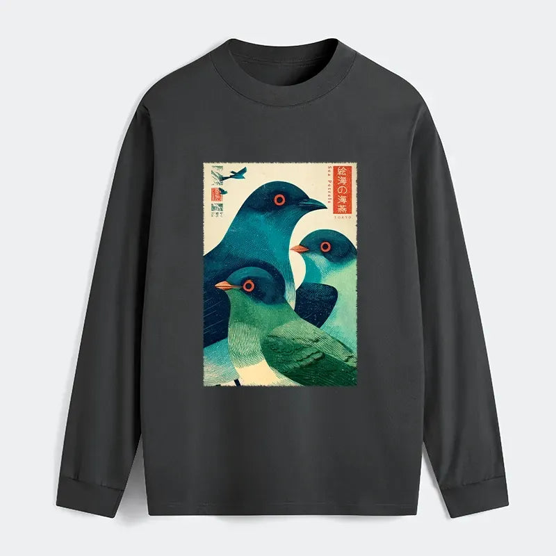 Japanese Classic Long Sleeve T-Shirt for Men