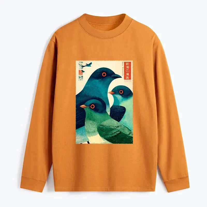Japanese Classic Long Sleeve T-Shirt for Men