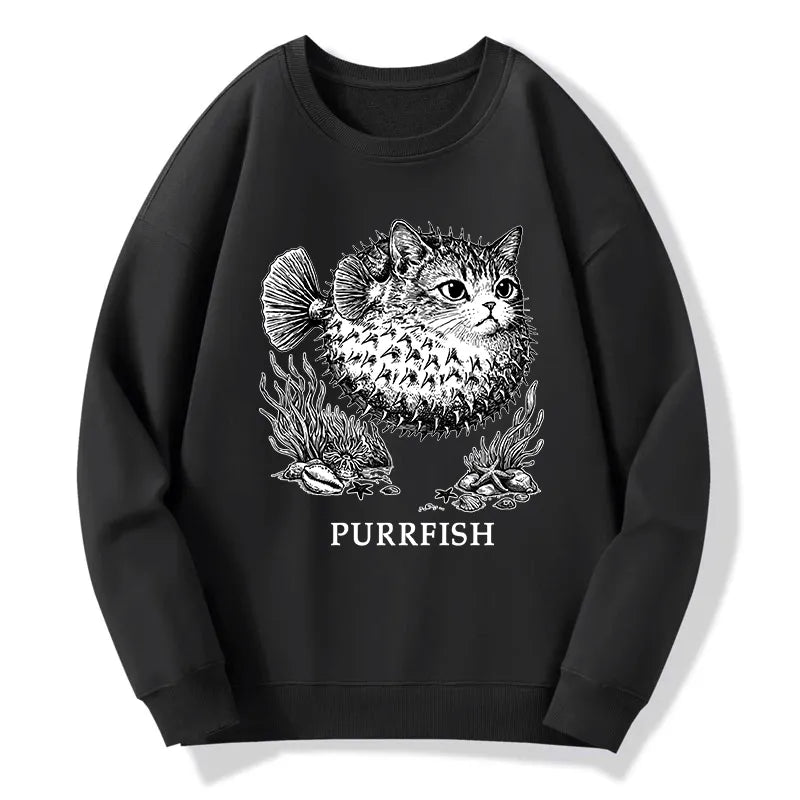 Kyoto-Lion Spiky Puffer With Cute Cat Head Classic Sweatshirt
