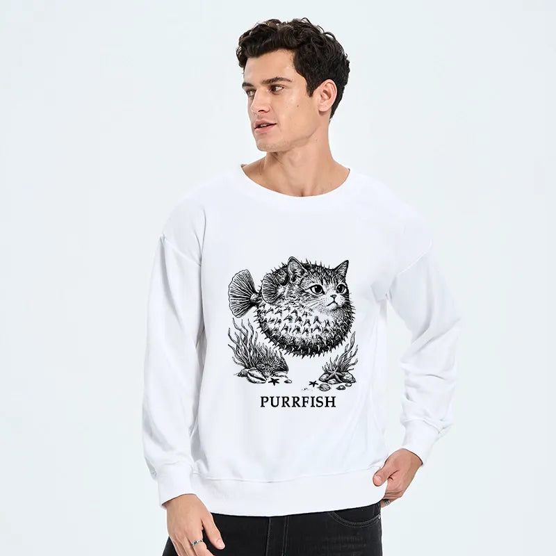 Kyoto-Lion Spiky Puffer With Cute Cat Head Classic Sweatshirt