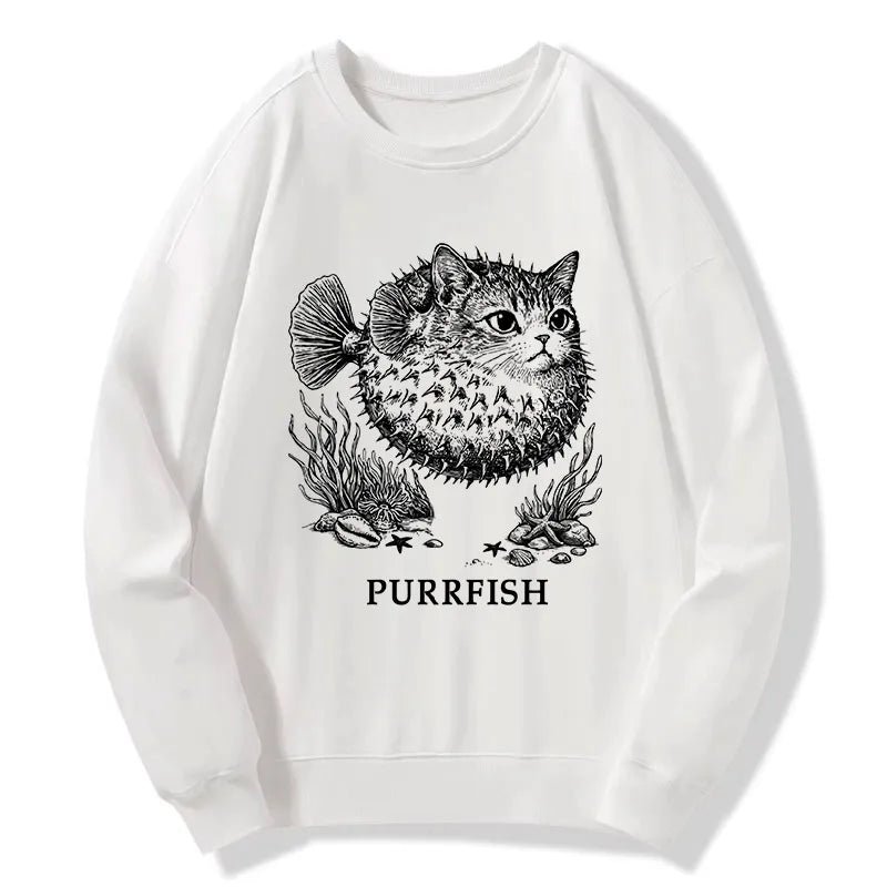 Kyoto-Lion Spiky Puffer With Cute Cat Head Classic Sweatshirt