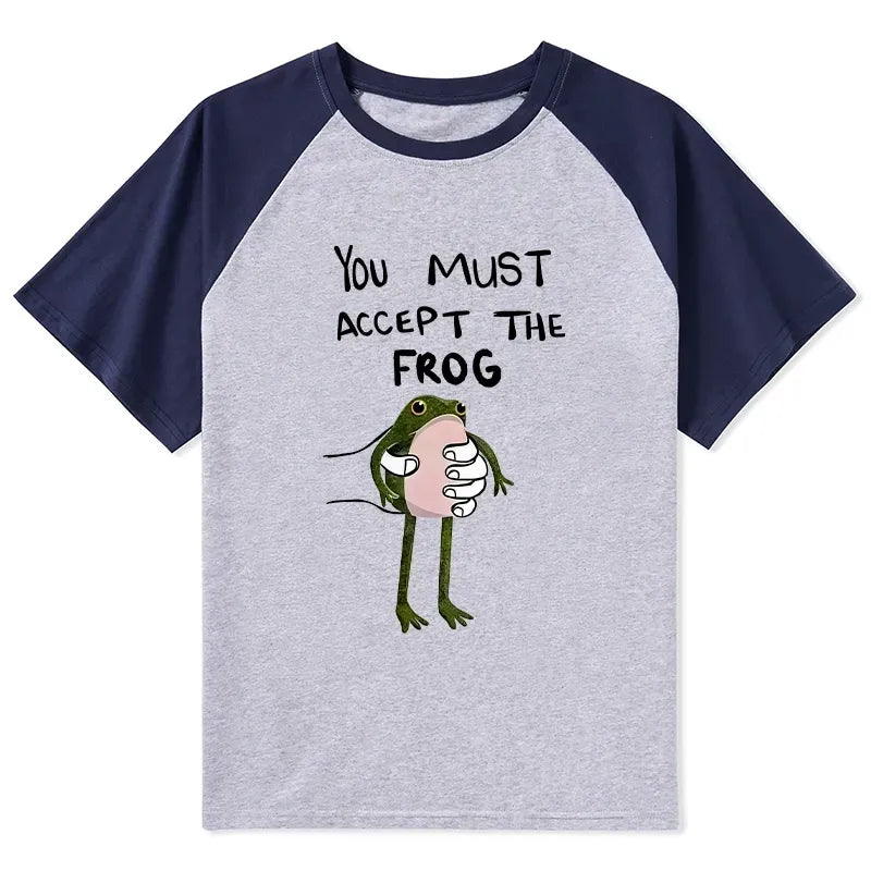Japanese Frog Raglan T-Shirt for Daily Wear