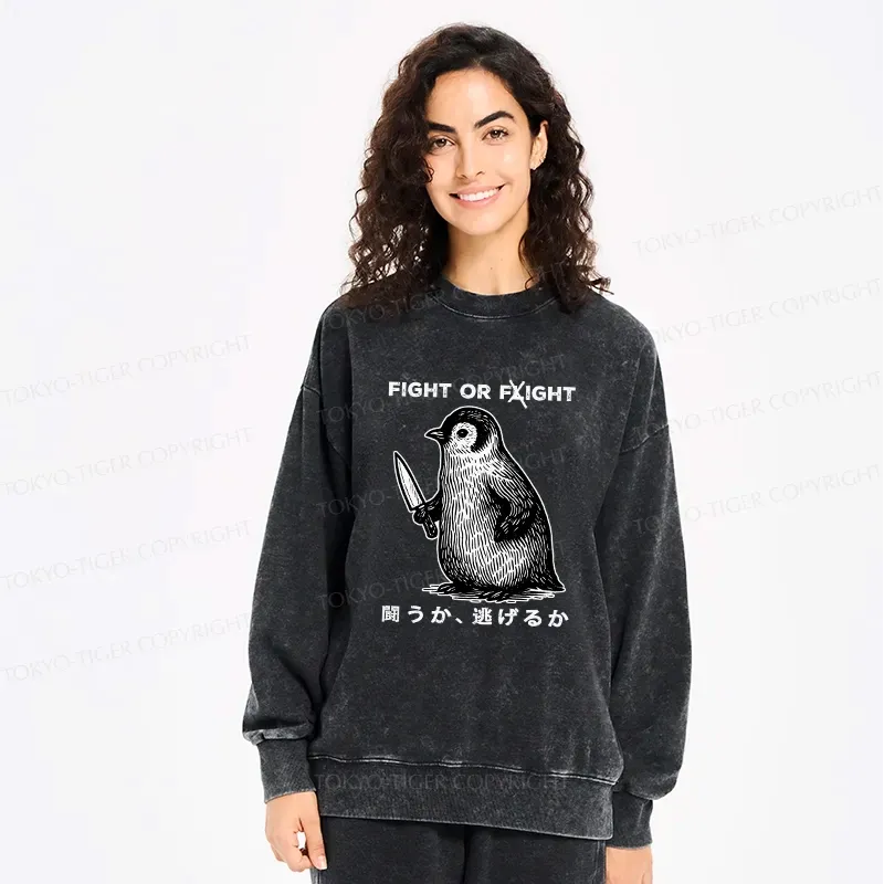 Kyoto Lion Fight or Flight Sweatshirt for Daily Wear