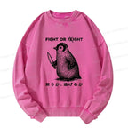 Funny Washed Japanese Sweatshirt for Streetwear