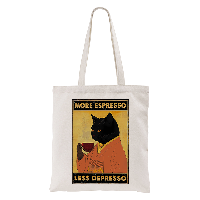 Kyoto-Lion Increase Espresso Decrease Distress Tote Bag