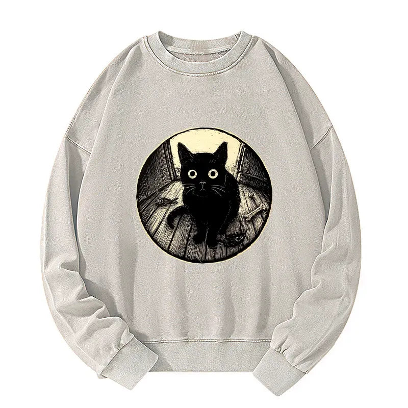 Vintage Japanese Cat Sweatshirt on Sale