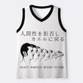 Kyoto-Lion Funny Return To Frog Mesh Tank Top