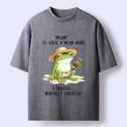 Kyoto-Lion Mentally Creative Beach Frog Washed T-Shirt